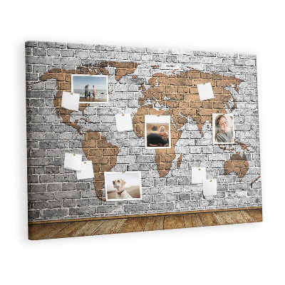 Decorative corkboard Room style map