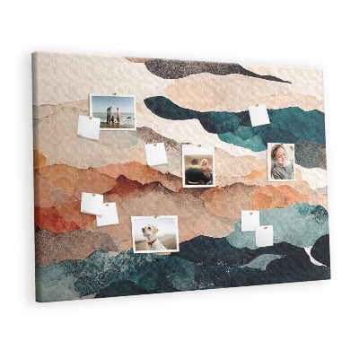 Decorative corkboard Abstracion landscape