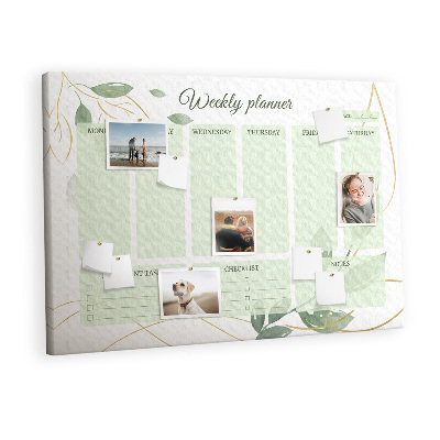 Cork board Leaves planner