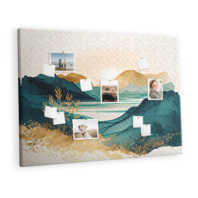 Cork board Mountains landscape