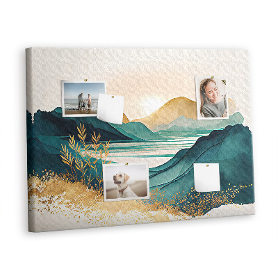 Cork board Mountains landscape