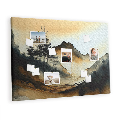 Cork board Abstract landscape