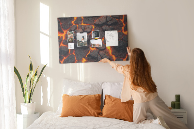 Decorative corkboard Lava volcano