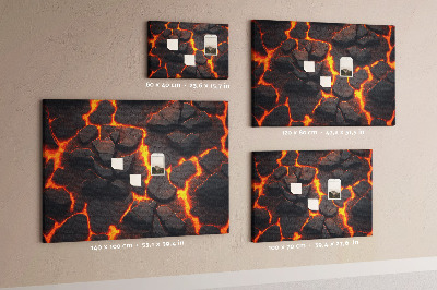 Decorative corkboard Lava volcano