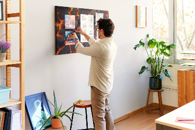 Decorative corkboard Lava volcano