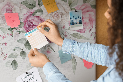 Cork board Watercolor roses