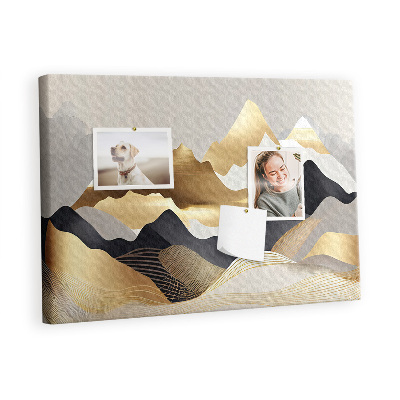 Cork board Mountains abstract