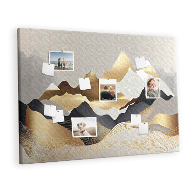 Cork board Mountains abstract