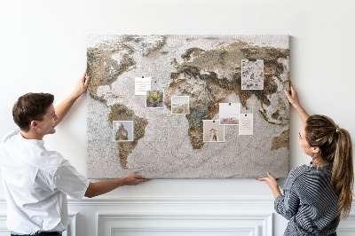 Cork board Old map