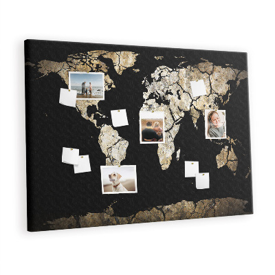 Cork board Dry cracked map