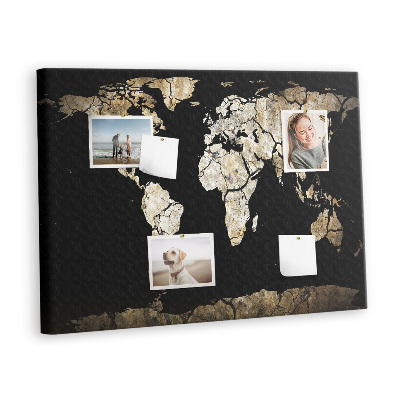 Cork board Dry cracked map