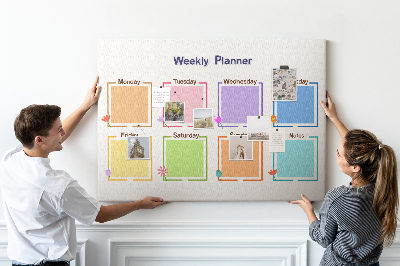 Cork board Weekly planner