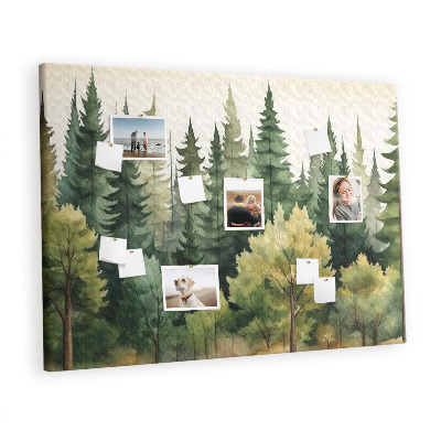 Decorative corkboard Landscape forest