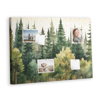 Decorative corkboard Landscape forest