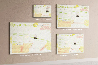 Decorative corkboard Family Planner