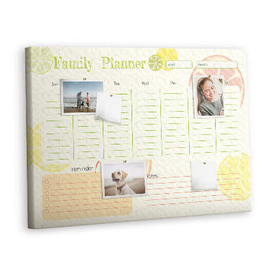 Decorative corkboard Family Planner