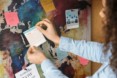 Cork board Watercolor map