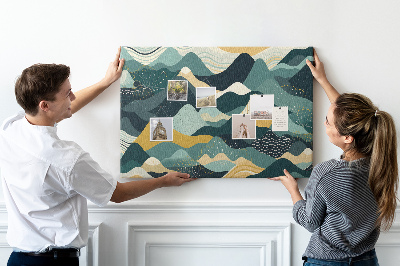 Cork board Illustration mountain