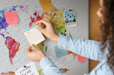 Cork board Watercolor map