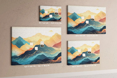 Cork board Mountains landscape