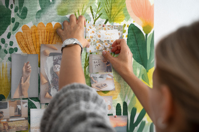 Cork board Watercolor flowers