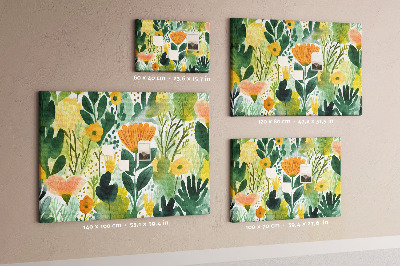Cork board Watercolor flowers