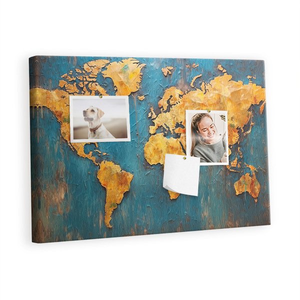 Memo cork board Decorative maps