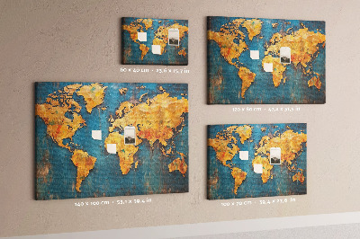 Memo cork board Decorative maps