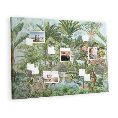 Memo cork board Nature jungle animals