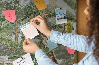 Memo cork board Nature jungle animals