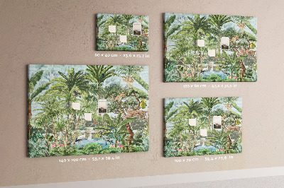 Memo cork board Nature jungle animals