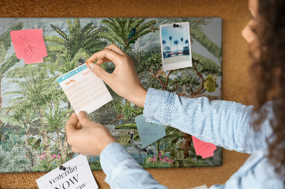 Memo cork board Nature jungle animals