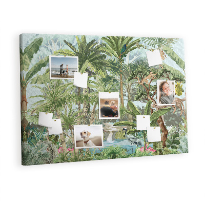 Memo cork board Nature jungle animals