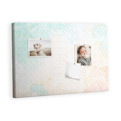 Memo cork board Watercolor marble