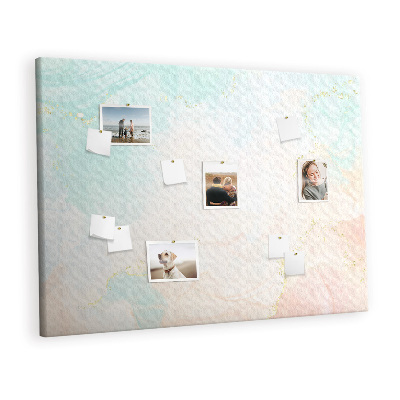 Memo cork board Watercolor marble