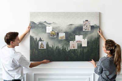 Cork board Forest landscape