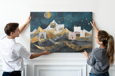 Cork board Night landscape