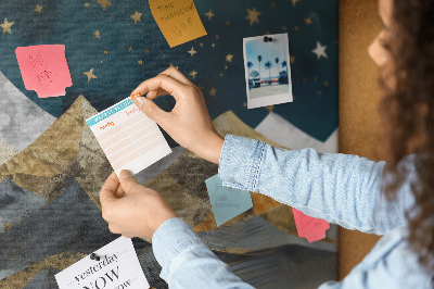 Cork board Night landscape