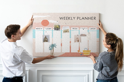 Cork board Weekly planner