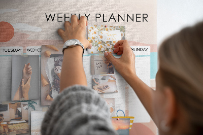 Cork board Weekly planner