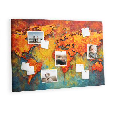 Cork board Decorative map pattern