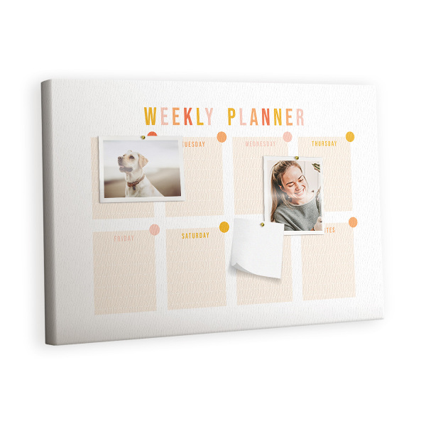 Cork board Weakly planner