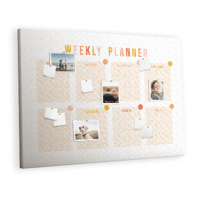 Cork board Weakly planner