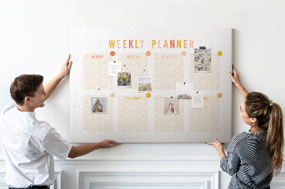 Cork board Weakly planner