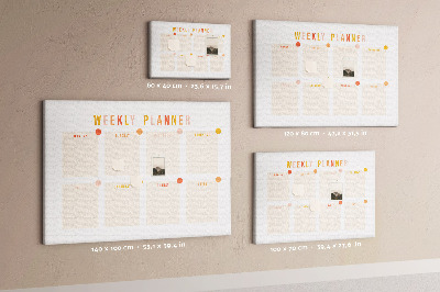 Cork board Weakly planner