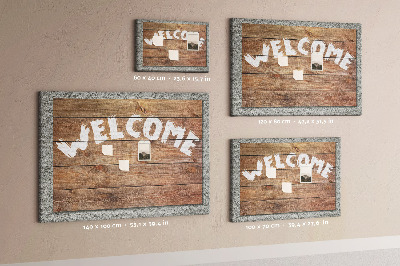 Cork board Welcome board