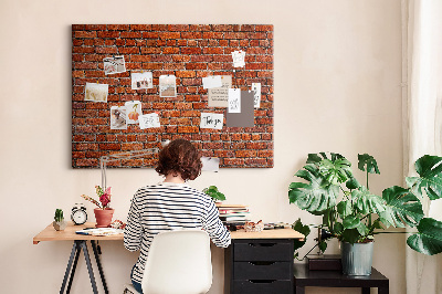 Cork board Old brick wall