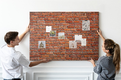 Cork board Old brick wall