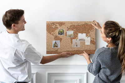 Cork board Cork world map