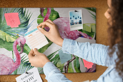 Memo cork board Flamingos nature